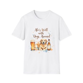 Craft Beer & Dog Lover T-Shirt | Ales Well with Dogs Tee